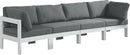 Nizuc Grey Waterproof Fabric Outdoor Patio Modular Sofa - NY Furniture Direct (NY)