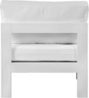 Nizuc White Waterproof Fabric Outdoor Patio Aluminum Armless Chair - NY Furniture Direct (NY)