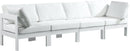 Nizuc White Waterproof Fabric Outdoor Patio Modular Sofa - NY Furniture Direct (NY)