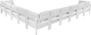 Nizuc White Waterproof Fabric Outdoor Patio Modular Sectional - NY Furniture Direct (NY)