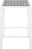 Nizuc Brown manufactured wood Outdoor Patio Aluminum Square Bar Table