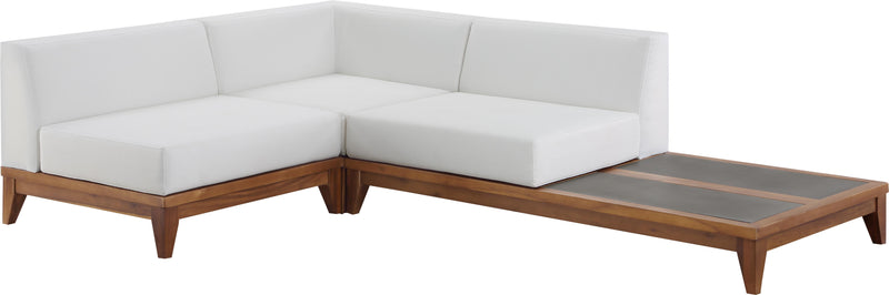 Rio Off White Waterproof Fabric Outdoor Patio Modular Sectional