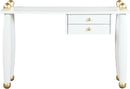 Etro White / Gold Desk/Console - NY Furniture Direct (NY)