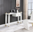 Etro White / Gold Desk/Console - NY Furniture Direct (NY)