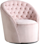 Alessio Pink Velvet Accent Chair - NY Furniture Direct (NY)