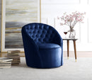 Alessio Navy Velvet Accent Chair - NY Furniture Direct (NY)