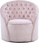 Alessio Pink Velvet Accent Chair - NY Furniture Direct (NY)