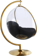 Luna Black Fabric Acrylic Swing Bubble Accent Chair (2 Boxes) - NY Furniture Direct (NY)
