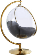 Luna Grey Fabric Acrylic Swing Bubble Accent Chair (2 Boxes) - NY Furniture Direct (NY)