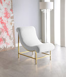 Nube White Faux Sheepskin Fur Accent Chair - NY Furniture Direct (NY)