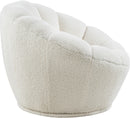 Dream White Faux Sheepskin Fur Accent Chair - NY Furniture Direct (NY)