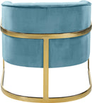 Carter Aqua Velvet Accent Chair - NY Furniture Direct (NY)