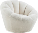 Dream White Faux Sheepskin Fur Accent Chair - NY Furniture Direct (NY)
