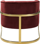 Carter Burgundy Velvet Accent Chair - NY Furniture Direct (NY)