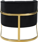 Carter Black Velvet Accent Chair - NY Furniture Direct (NY)