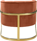 Carter Cognac Velvet Accent Chair - NY Furniture Direct (NY)