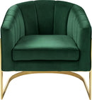 Carter Green Velvet Accent Chair - NY Furniture Direct (NY)