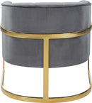 Carter Grey Velvet Accent Chair - NY Furniture Direct (NY)