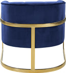 Carter Navy Velvet Accent Chair - NY Furniture Direct (NY)