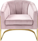 Carter Pink Velvet Accent Chair - NY Furniture Direct (NY)