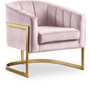 Carter Pink Velvet Accent Chair - NY Furniture Direct (NY)