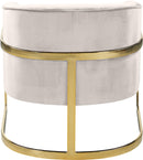 Carter Cream Velvet Accent Chair - NY Furniture Direct (NY)