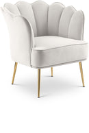 Jester Cream Velvet Accent Chair - NY Furniture Direct (NY)