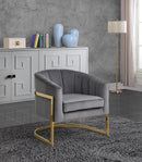 Carter Grey Velvet Accent Chair - NY Furniture Direct (NY)