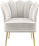 Jester Cream Velvet Accent Chair - NY Furniture Direct (NY)