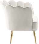 Jester Cream Velvet Accent Chair - NY Furniture Direct (NY)