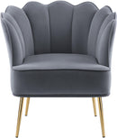 Jester Grey Velvet Accent Chair - NY Furniture Direct (NY)