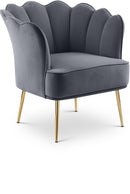 Jester Grey Velvet Accent Chair - NY Furniture Direct (NY)