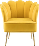Jester Yellow Velvet Accent Chair - NY Furniture Direct (NY)