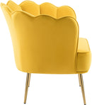 Jester Yellow Velvet Accent Chair - NY Furniture Direct (NY)