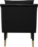 Elegante Black Velvet Accent Chair - NY Furniture Direct (NY)