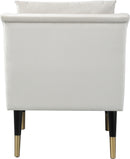 Elegante Cream Velvet Accent Chair - NY Furniture Direct (NY)