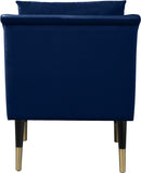 Elegante Navy Velvet Accent Chair - NY Furniture Direct (NY)