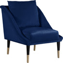 Elegante Navy Velvet Accent Chair - NY Furniture Direct (NY)