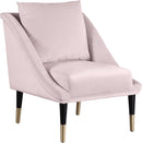 Elegante Pink Velvet Accent Chair - NY Furniture Direct (NY)