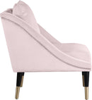 Elegante Pink Velvet Accent Chair - NY Furniture Direct (NY)