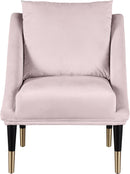 Elegante Pink Velvet Accent Chair - NY Furniture Direct (NY)
