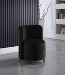 Rotunda Black Velvet Accent Chair - NY Furniture Direct (NY)