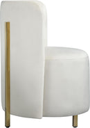 Rotunda Cream Velvet Accent Chair - NY Furniture Direct (NY)