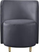 Rotunda Grey Velvet Accent Chair - NY Furniture Direct (NY)