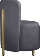 Rotunda Grey Velvet Accent Chair - NY Furniture Direct (NY)