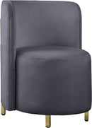 Rotunda Grey Velvet Accent Chair - NY Furniture Direct (NY)