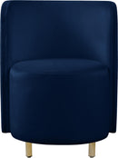 Rotunda Navy Velvet Accent Chair - NY Furniture Direct (NY)