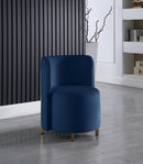 Rotunda Navy Velvet Accent Chair - NY Furniture Direct (NY)