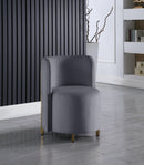 Rotunda Grey Velvet Accent Chair - NY Furniture Direct (NY)