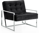 Alexis Black Velvet Accent Chair - NY Furniture Direct (NY)